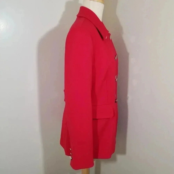 {Carmen Marc Valvo} Red Blazer Jacket - Picture 2 of 11